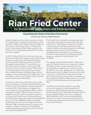 Cover Page Of The Rian Fried Center Newsletter, Click - "seeking An American Art Of The Dance"