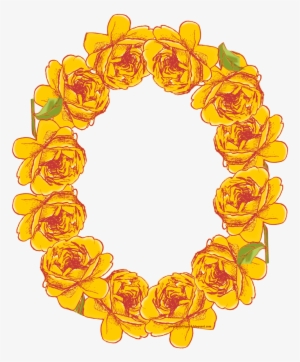 Free Digital Oval Yellow Rose Frame Png - Marco Redondo De Flores Amarillas Png