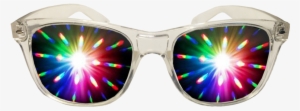 Clear Plastic Diffraction Glasses - Plastic Diffraction Glasses - White