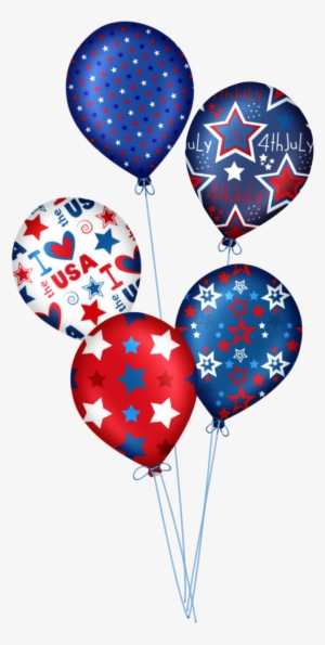 Happy 4 De Julho - 4th Of July Balloons Clipart
