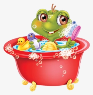 Sauna Clipart 4th July - Turtle In Bath Cartoon