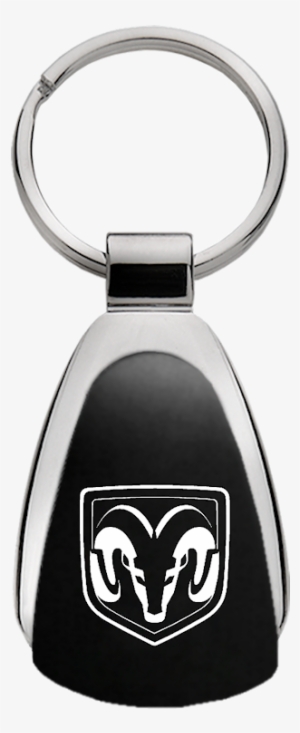 Au-tomotive Gold Ram Head Logo Black Teardrop Key Fob