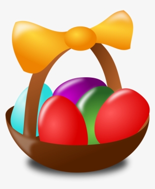 Small - Easter Egg Basket Clip Art