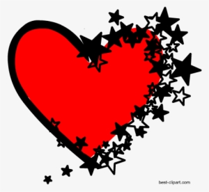 Hearts With Stars, Free Png Clip Art - Hearts And Stars Clipart