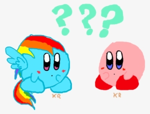 Kirbyrainboom, Crossover, Kirby, Kirbyfied, Question - Rainbow Dash Kirby