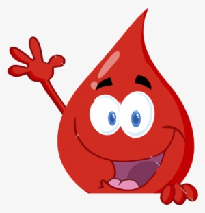 Cellular Components Of The Blood - Funny Drop Of Blood Clipart