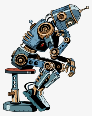 Share This Image - Robot Thinking Clipart Png
