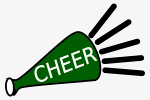 Cheer Megaphone Clipart - Cheer Pom Poms Green And White