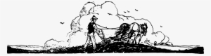 Plough Drawing Computer Icons Earth Agriculture - Caballo Arando La Tierra Dibujo