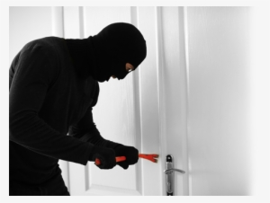 Burglary Protection Alarm System - Thief Door Clipart Black And White