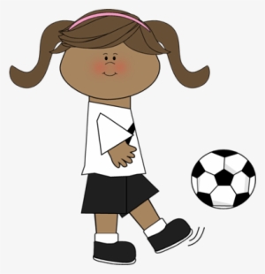 Girl Kicking Soccer Ball - Kicking A Ball Clipart - 386x400 PNG ...