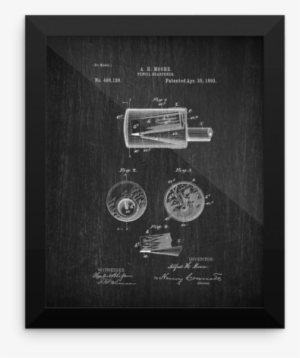 Pencil Sharpener Print, Framed - Monochrome