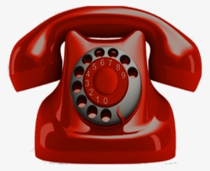 Transparent Background Red Telephone