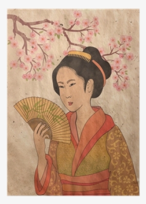 Japanese Geisha Shower Curtain