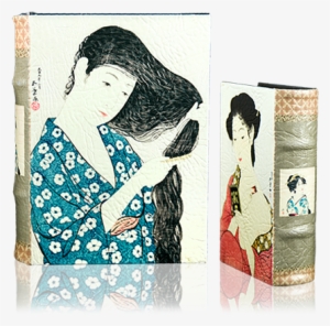 Geisha Book Box - Woman Combing Her Hair By Artist: Hashiguchi Goyo