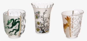 Seletti Hybrid Collection, Aglaura Drinking Glasses - Seletti Hybrid Aglaura Glass, Set Of 3