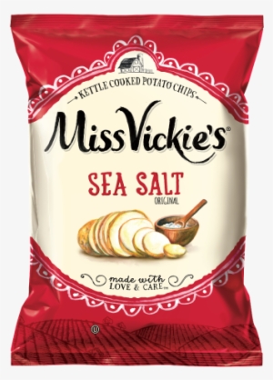 Miss Vickie's Kettle Cooked Potato Chips Sea Salt - Miss Vickie's Salt And Vinegar Chips