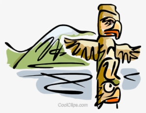 Totem Pole Royalty Free Vector Clip Art Illustration