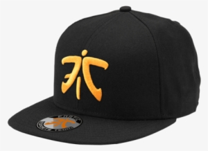 Fnatic Flat Brim Cap, Black Logo, Black