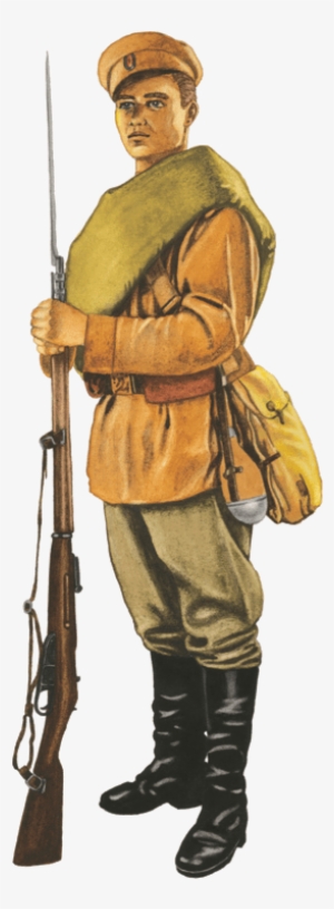 An Illustration Of A Russian Soldier Dressed For Summer, - Ww1 Russian Soldier Drawing