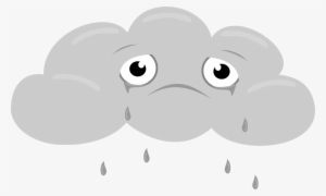 Rainbow Storm Designz - Sad Rain Cloud Clipart