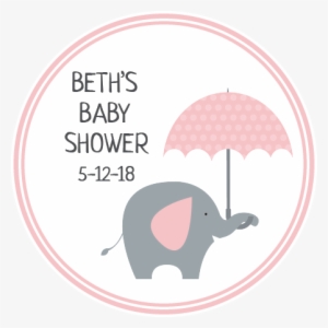 Baby Shower Elephant With Umbrella