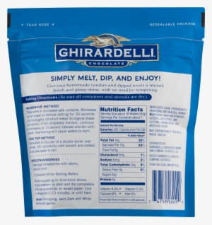 Ghirardelli Chocolate White Chocolate Melting Wafers - Ghirardelli Dark Chocolate Wafers Nutrition