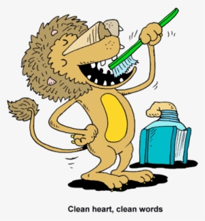 Brushing Teeth - Lion Brushing His Teeth