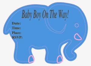 Jackys Baby Shower Invite Clip Art - Elephant