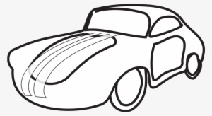 Net Clip Art Classic Car Alloy Black White Co - Clip Art