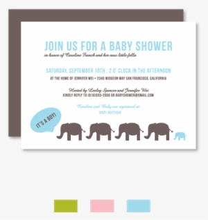 Baby Elephant Invite - Elephant