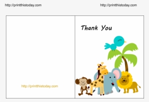 Baby Shower Thank You Cards Printable - Jungle Baby Shower Png