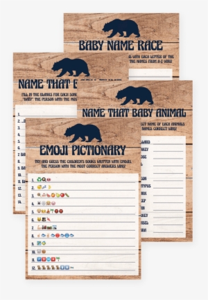 Woodland Baby Shower Games Bundle By Littlesizzle - Baby Shower