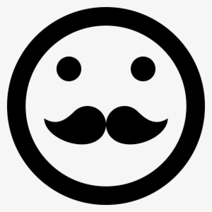 Hipster Emoticon Smiley Mustache Face Comments - Sad Smiley Black And White