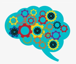 This Is A Sticker Of A Brain And Gears - Circle