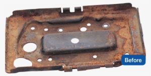 We Have Used An Acid Damaged And Rusty Battery Tray