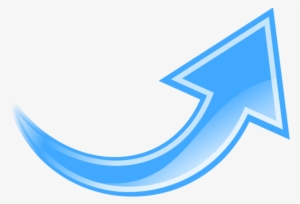 Free Download Blue Curved Arrow Png Clipart Arrow Clip - Blue Arrow Curve Up