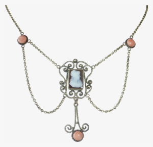 Svg Stock Cameo Drawing Necklace - Necklace