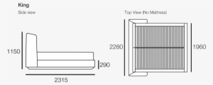 View All Configurations - Bed Dimensions Top View