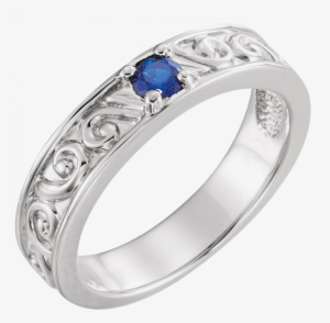 White Gold Stackable Mothers Ring