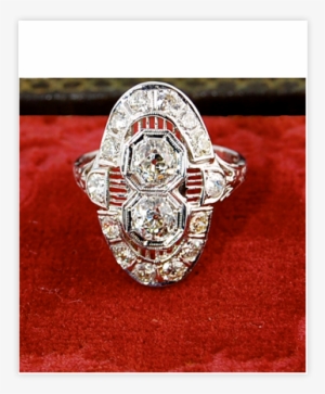 White Gold Filigree Vintage Ring - Gold