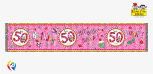 Rachel Ellen Extra Wide - Rachel Ellen Age 50 Perfect Pink Foil Banner (1)