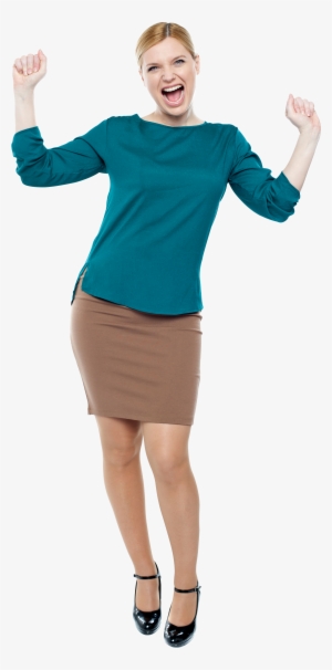 Businesswoman Celebrating