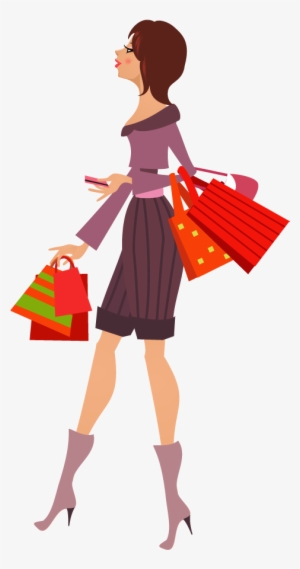 Bag Clipart Fashion Shopping - Girl Shopping Clipart Png