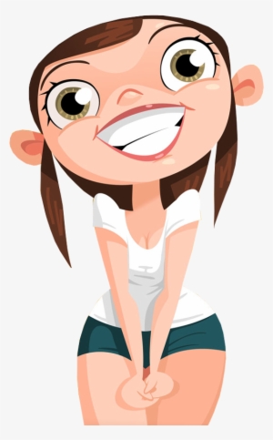 Happy Woman Smiling - Mujer Feliz Dibujo Animado