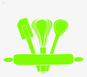 How To Set Use Green Kitchen Utensils Clipart - Clip Art