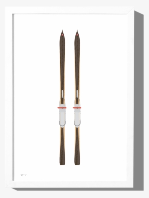 Vintage Skis I Art Print