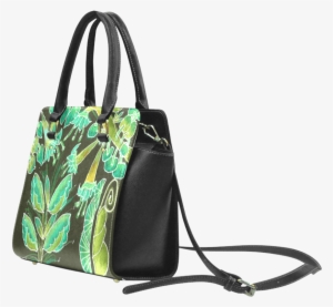 Irish Garden, Lime Green Flowers Dance In Joy - Vintage Rivet Shoulder Handbag (model 1645) - One Size