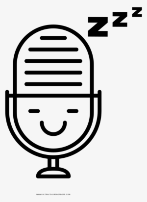 Value Microphone Coloring Pages Vector Of A Cartoon - Podcast Dibujo