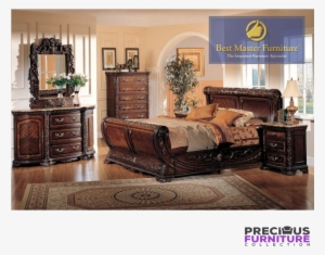 4-piece Eastern Or California King Bedroom Set In Dark